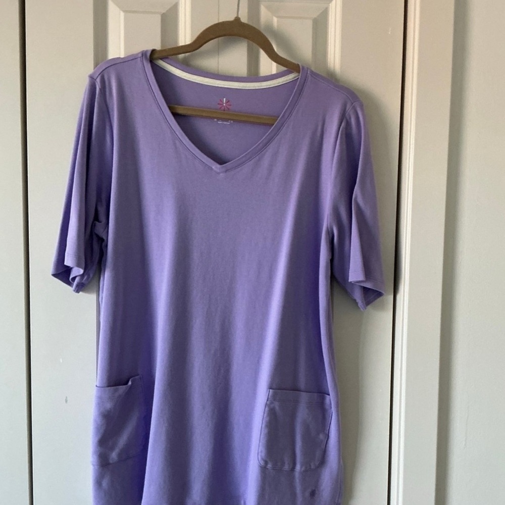 Isaac Mizrahi Pima Cotton Tunic w/pockets Large A395252